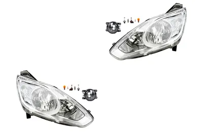 Productafbeelding van Koplampset geschikt voor Ford C-Max, bouwjaar 10/2012 - 05/2015, met H7 en H1 lampen, plus mistlampen en achterlichten. Onderdeelnummers: 8200074008, 6202E1, 00006202E1, 6710027, 0000620639, 620639, 0000620. Johns