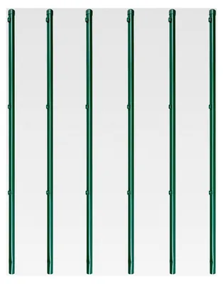 Produktbild von 6 Zaunpfosten für Maschendrahtzaun, zinkphosphatiert, grün kunststoffbeschichtet, 34x1150mm