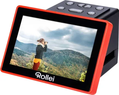 Produktbild von Rollei Diascanner DF-S 1300 SE, 13 Megapixel, inklusive 5" TFT-LCD-Farbmonitor de für Dias und Negative, ideal zum Digitalisieren von Fotos und Dias.