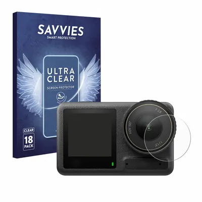 Produktbild von 18x Für DJI Osmo Action 4 (Linse) Schutzfolie Savvies Displayschutz Display Schutz Folie Klar Transparent
