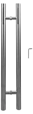 Produktbild von Push-Pull Türgriff - Stoßgriff - Edelstahl - Fein poliert - Für Glastür - Modernes Design - Einfache Montage