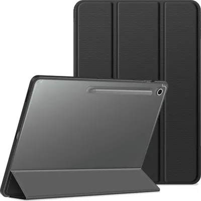 Produktbild von Samsung Galaxy Tab S10 FE Plus Hülle - Dux Ducis Toby Tri-Fold Ständer Klapphülle mit Schlaf/Wach-Funktion - Schwarz