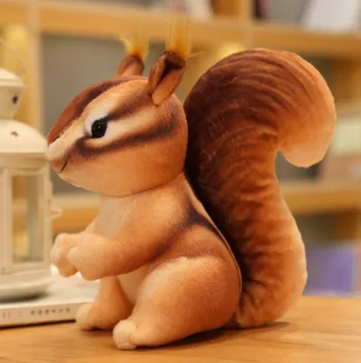 Produktbild von Eichhörnchen Kuscheltier - 25 cm Plüschtier für Kinder süßes Stofftier