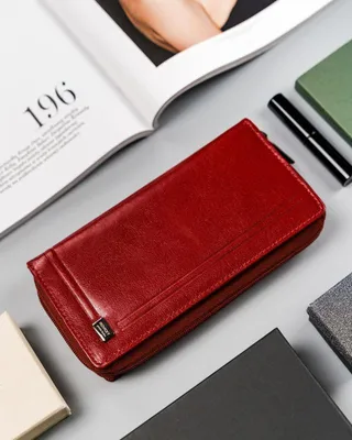 Produktbild von Rovicky | Großes Portemonnaie aus Leder mit Reißverschluss für Damen