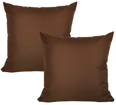 Produktbild von JACK 2er Set 50x50cm Outdoor Kissenhülle Bezug Wasserfest Stuhl Kissen Garten Braun