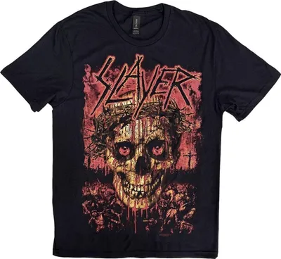 Produktbild von Slayer Crowned Skull Black L T-Shirt