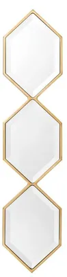 Produktbild von Casa Padrino Designer Wandspiegel Gold 25 x H. 110 cm - Luxus Wohnzimmer Spiegel