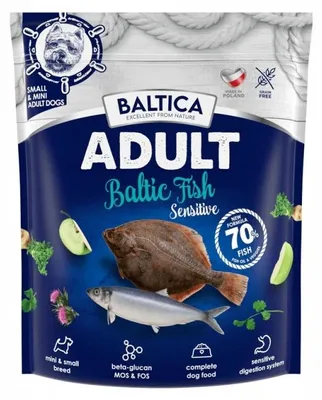 Immagine prodotto di BALTICA Excellent Sensitive, cibo secco monoproteico per cani di piccola taglia, a base di pesce baltico, 1 kg