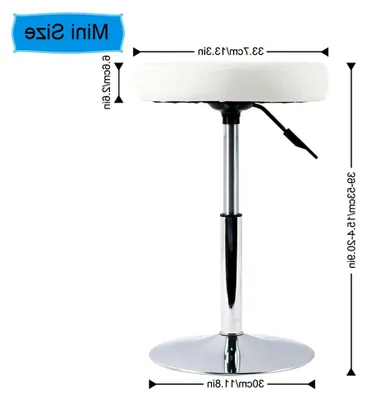 Produktbild von Höhenverstellbarer Drehhocker aus Kunstleder für den Schreibtisch (weiß)