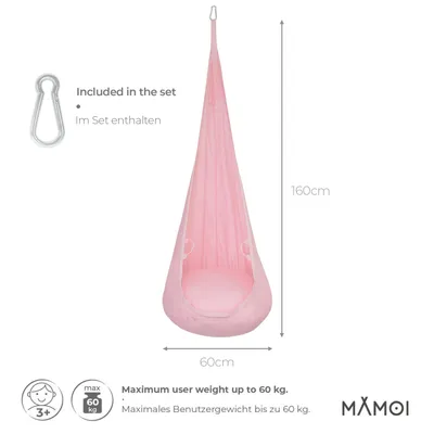 Image de Balançoire cocon, Balançoire cocon suspendue, Balançoire à bascule, Balançoire bébé, 100% ECO
