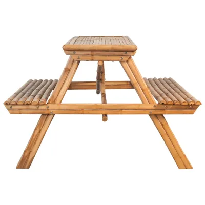 Produktbild von vidaXL Picknicktisch 115x115x81 cm Bambus