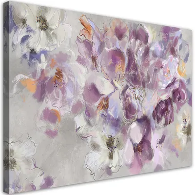 Produktbild von Leinwandbild irisblüte 120x80 cm Feeby rosa wandbild bereit zum aufhängen