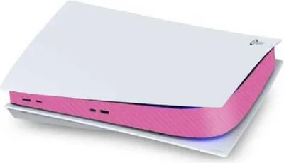 Produktbild von Konsolen-Aufkleberstreifen für PS5, PlayStation 5 – Performance-Gaming-Skin – Schutzzubehör – Carbon – Pink