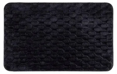Produktbild von Badezimmerteppich rutschfest aus Polyester, Schwarz, 50 x 80 cm