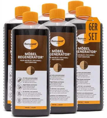 Produktbild von Renuwell Möbel-Regenerator Holzpflege Reinigungsmittel Spar-Sets 6 x 1 Liter