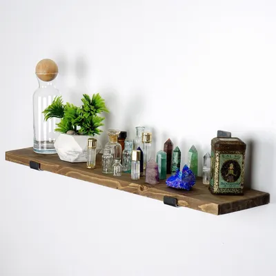 Immagine prodotto di Skye Decor, Lam010, Mensola decorativa da parete in legno, nera, 100 % FIRMWOOD, 60 x 14 x 16 cm