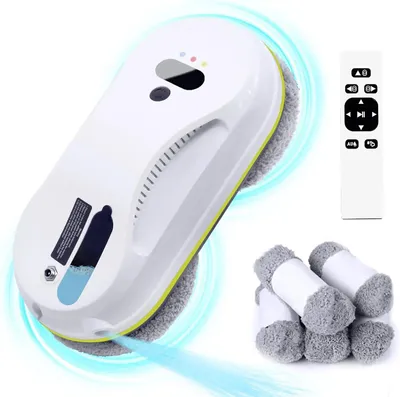 Produktbild von Fensterputzroboter - W15S - 5600 Pa - Automatische Wassersprühfunktion - Fernbedienung - Absturzsicherung - 3 Reinigungsmodi - 80 W
