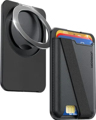 Image de Portefeuille pour téléphone Joyroom MagSafe avec support - Noir