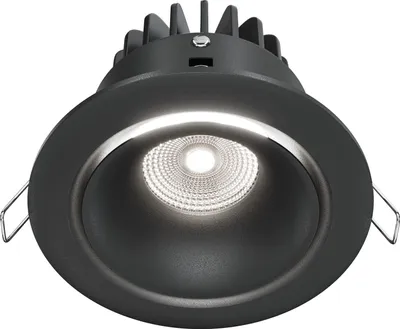 Immagine prodotto di Maytoni, faretta da incasso a LED, rotonda, 12 W, 4000 K, nera, alluminio, IP20
