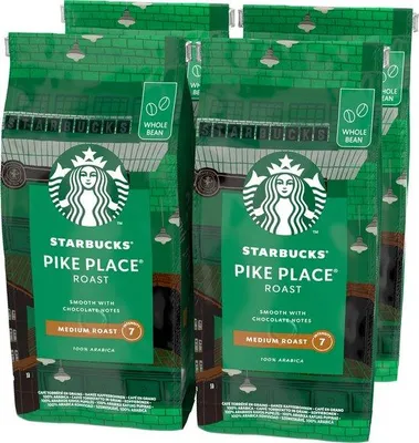 Produktbild von Starbucks Pike Place Roast Kaffeebohnen – 4 Beutel à 450 g