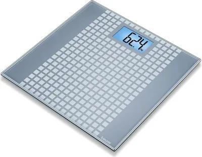 Image de BEURER Pèse-personne jusqu'à 150kg verre XL affichage LCD GS 206 SQUARES
