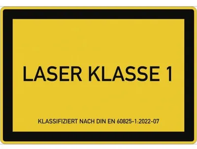 Produktbild von Dreifke® Aufkleber LASER KLASSE 1 DIN 60825-1, Textschild, Folie, 200x140 mm