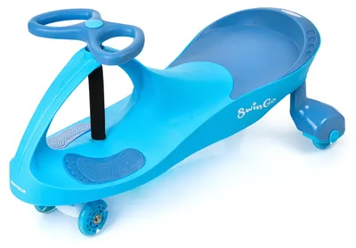 Obrázek produktu pro SWING CAR METEOR SWINGO modré skluzavkové auto pro děti udržuje rovnováhu těla houpací auto skluzavka