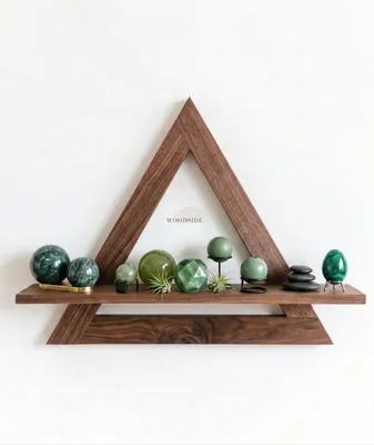 Obrázok produktu pre Skye Decor, elegantná nástenná polička z 100% masívneho dreva, 38x33x7 cm, hnedá - 12345