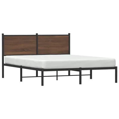 Image de Maison Exclusive - Lit en métal sans matelas, aspect chêne brun, 140 x 200 cm