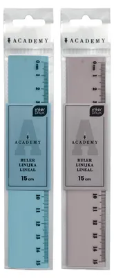 Obrázek produktu pro Linijka kolorowa Academy 15 cm mix wzorów
