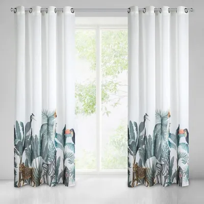 Produktbild von Vorhang LOTTIE weiß grün 140X250 Ösen