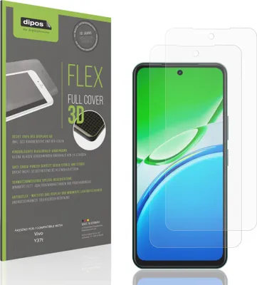 Produktbild von 2x Full Cover Schutzfolie matt für Vivo Y37t Panzerfolie Anti-Shock