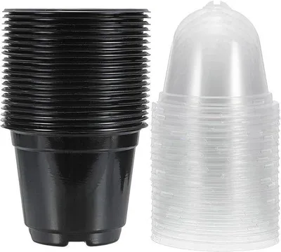Obrázek produktu pro Malé květináče 10 cm, černé, s odtokovými otvory