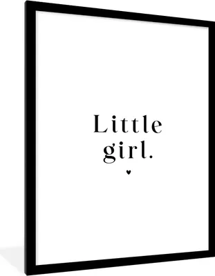 Produktbild von MuchoWow® Gerahmtes Poster Sprichwörter - Kleines Mädchen - Kinder - Zitate 60x80 cm - Poster mit Schwarzem Bilderrahmen Wandposter Rahmen Foto Bilder - Wohnzimmer - Dekorationen - Prämie