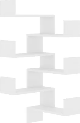 Image de vidaXL Étagères d'angle murales 2 pcs. Blanc 40x40x50 cm Bois composite