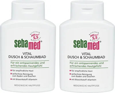 Zdjęcie produktu dla Sebamed Vital Pianka do kąpieli i pod prysznic do skóry wrażliwej 400ml opakowanie 2 szt