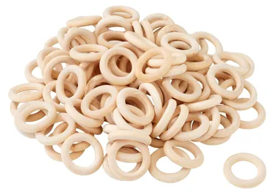 Produktbild von XXL Holzringe 100 Stück Kirschholz Bastelringe 5 cm für DIY Projekte und Dekorationen 30 mm