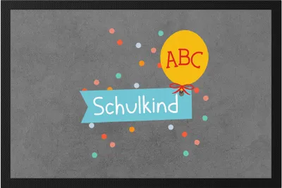 Produktbild von Schulkind Fußmatte  Einschulungsgeschenk Luftballon Grundschule 1. Klasse