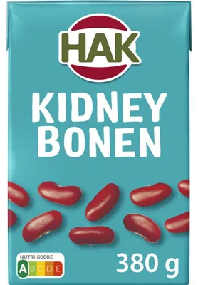 Produktbild von Hak Kidneybohnen 380g – Vorkochte, proteinreiche Kidneybohnen in Dose