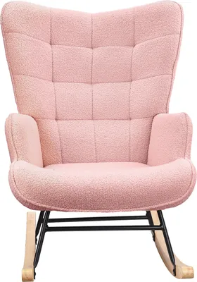 Obrázok produktu pre CDGlobal hojdacie kreslo Hojdacie kreslo Akcentné kreslo Kreslo do obývačky, nosnosť do 120 kg, polyester, ružová farba