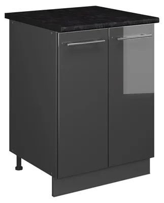 Immagine prodotto di Mobile lavello cucina Vicco Fame-Line Antracite lucido/Antracite 60 cm, Model 65259