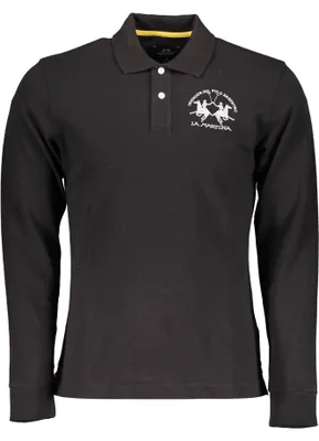 Zdjęcie produktu dla La Martina Schwarzes Langarm-Poloshirt Für Herren