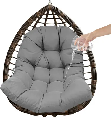 Produktbild von (Dunkelgrau, 90 * 120 cm) Wasserdichte Hängematten-Stuhlkissen, Schaukel-Hängekorb-Stuhl-Sitzkissen, für Indoor-Outdoor-Lounge-Terrasse