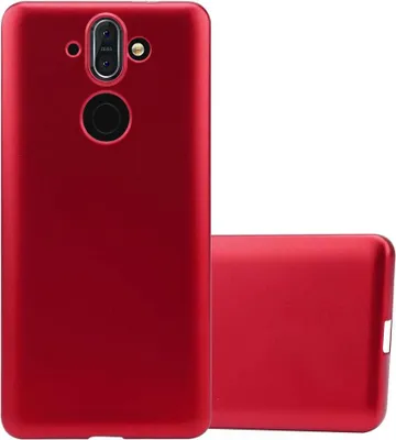 Produktbild von Cadorabo Schutzhülle für Nokia 8 Sirocco Hülle in Rot Handyhülle TPU Silikon Etui Cover Case