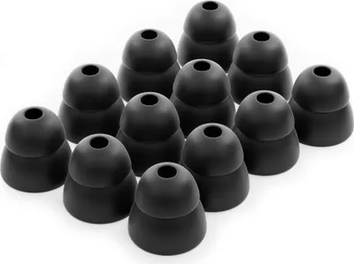 Produktbild von 12 x Silikon Ohrstöpsel Ohrhörer Doppelt Gummi Tipps Für Kopfhörer Ohrhörer