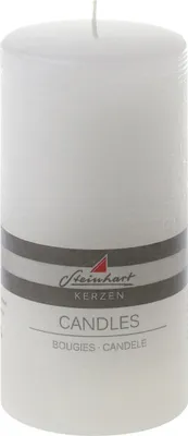 Produktbild von Stumpenkerze "Raureif" Weiß 150/78 mm Steinhart Kerzen in RAL-Kerzen Güte Qualität