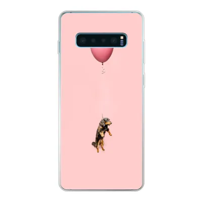 Produktbild von MuchoWow® Handyhülle Schutzhülle Hülle für Samsung Galaxy S10 Lite Dackel schwebt durch einen Ballon nach oben Silikon Softcase Handy Hülle - Schutz