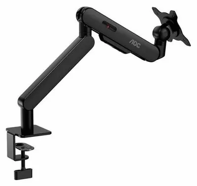 Produktbild von AOC AM400B - Befestigungskit (Monitorarm, Klemmmontagesockel, Tischplattenbohrung, Gasfeder) - einstellbarer Arm - für Flachbildschirm - Aluminiumlegierung - Schwarz - Bildschirmgröße: 43.18-86.36 cm (17"-34") - Tischmontage