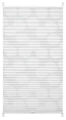 Obrázek produktu pro Plisovaná roleta - Bílá - 90 x 130 cm - Průhledná a neprůhledná - Montáž bez vrtání