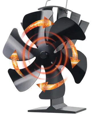 Obrázek produktu pro Ventilátor pro kamna, 6 lopatek, poháněný teplem, tichý